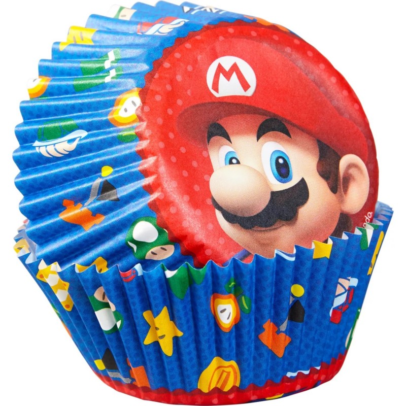 Wilton Super Mario Baking Cups (Pack of 50) | Super Mario Party Supplies