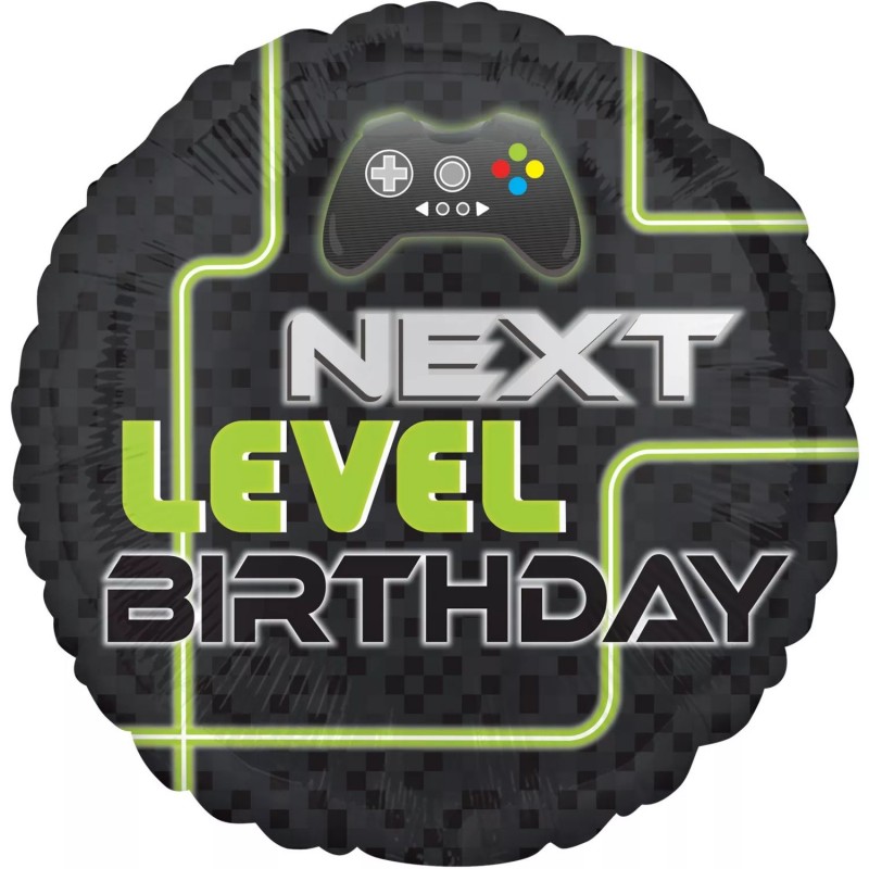Level Up Gaming Foil Balloon | Video Game Party Supplies