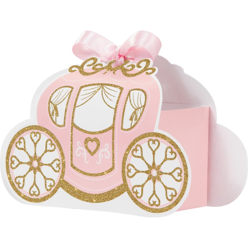 Glitter Princess Carriage Favour Boxes (Set of 6) Glitter Princess Carriage Favour Boxes (Set of 6)