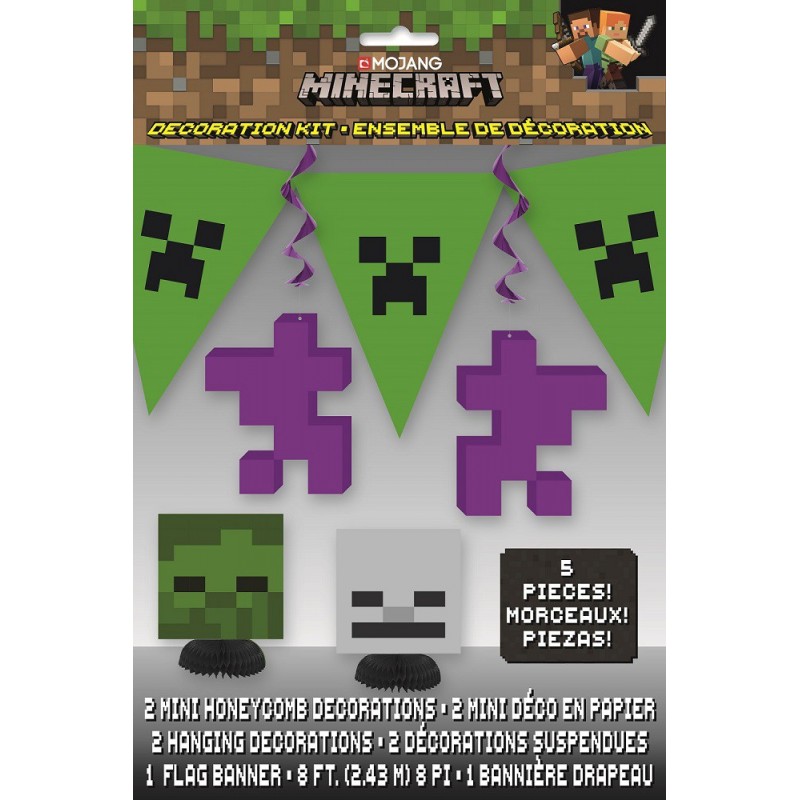 Minecraft Decorating Kit (5 Piece) | Minecraft Party Supplies