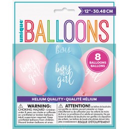 Gender Reveal Latex Balloons (Pack of 8) | Gender Reveal