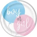 Gender Reveal Large Paper Plates (Pack of 8)
