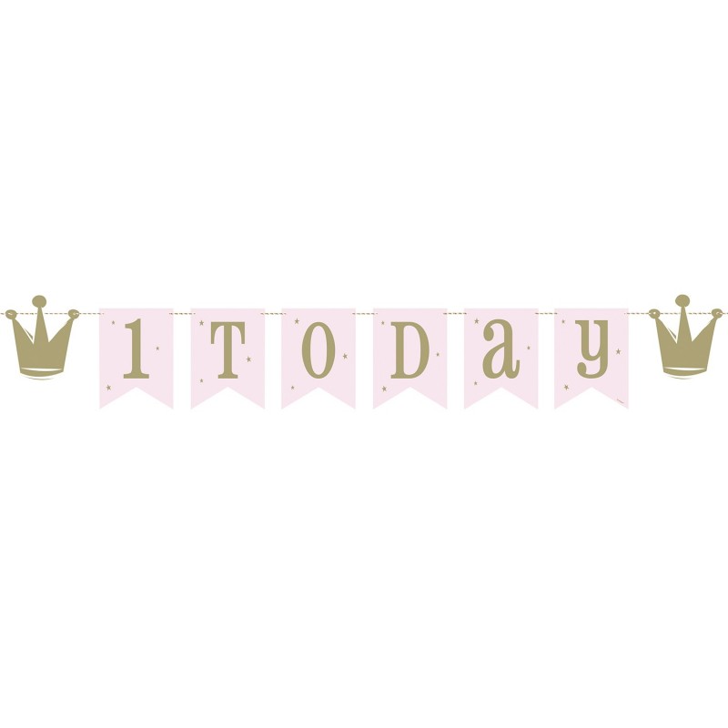 Ballerina Pink & Gold 1st Birthday Banner Ballerina Pink & Gold 1st Birthday Banner