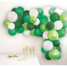 Green and White Balloon Arch Kit (40 Pieces) | Balloon Garland Kit Party Supplies