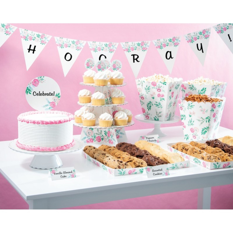 Floral Tea Party Buffet Table Decorating Kit (27 Pieces) Floral Tea Party Buffet Table Decorating Kit (27 Pieces)