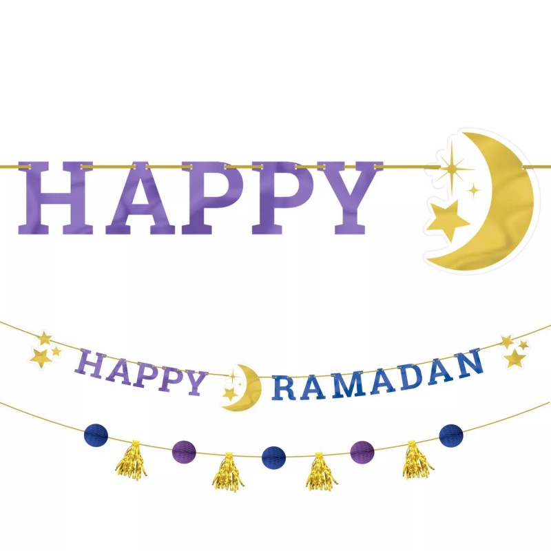 Happy Ramadan Jumbo Banner Kit | Ramadan/Eid Party Supplies