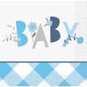 Blue Baby Elephant Small Napkins (Pack of 16)