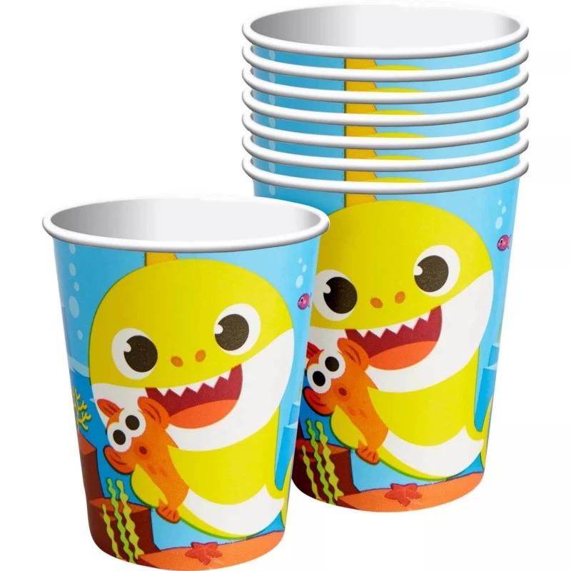 Baby Shark Paper Cups (Pack of 8) | Baby Shark Party Supplies