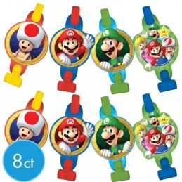 Super Mario Party Blowers (Pack of 8) | Super Mario Party Supplies