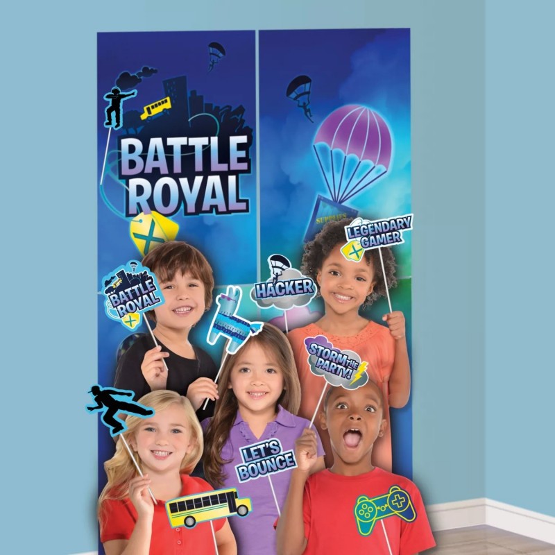 Battle Royal Fortnite Scene Setter & Photo Props | Video Game Party Supplies