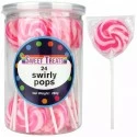 Pink Swirl Lollipops (Pack of 24)