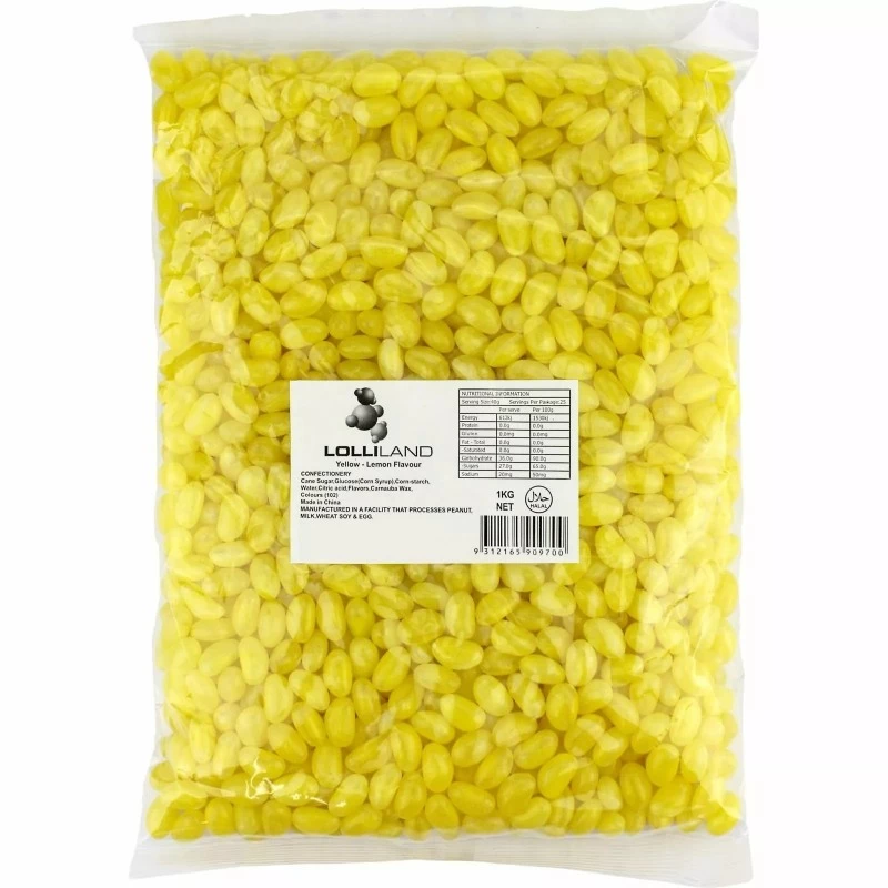 Yellow Jelly Beans (1kg) | Lollies Party Supplies