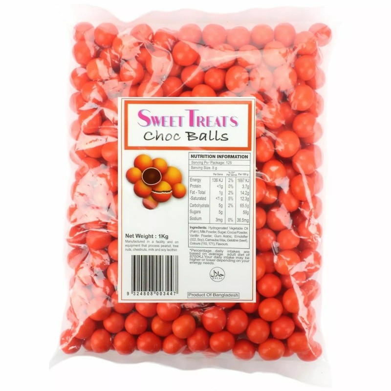 Orange Chocolate Balls (1kg) | Lollies Party Supplies
