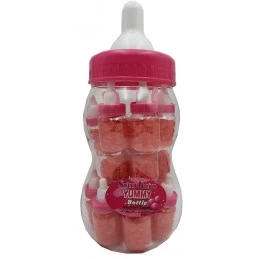 Pink Novelty Baby Bottle with Jelly Beans (20 pack) | Lollies Party Supplies