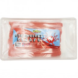 Strawberry Sour Straps (1.2kg) | Lollies Party Supplies