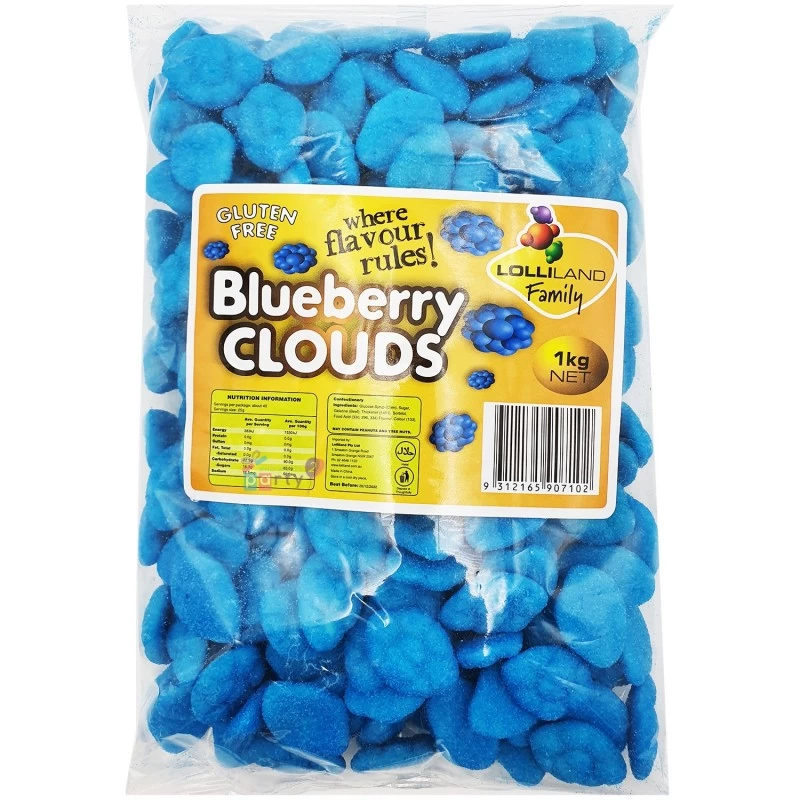 Blue Blueberry Clouds (1kg) | Lollies Party Supplies