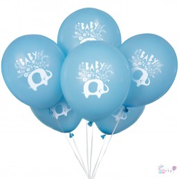 Blue Elephant Boy Baby Shower Balloon Weight 