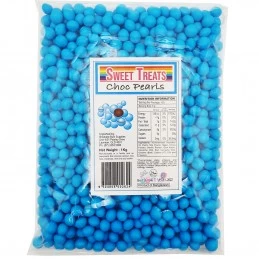 Blue Chocolate Pearls (1kg) | Lollies Party Supplies