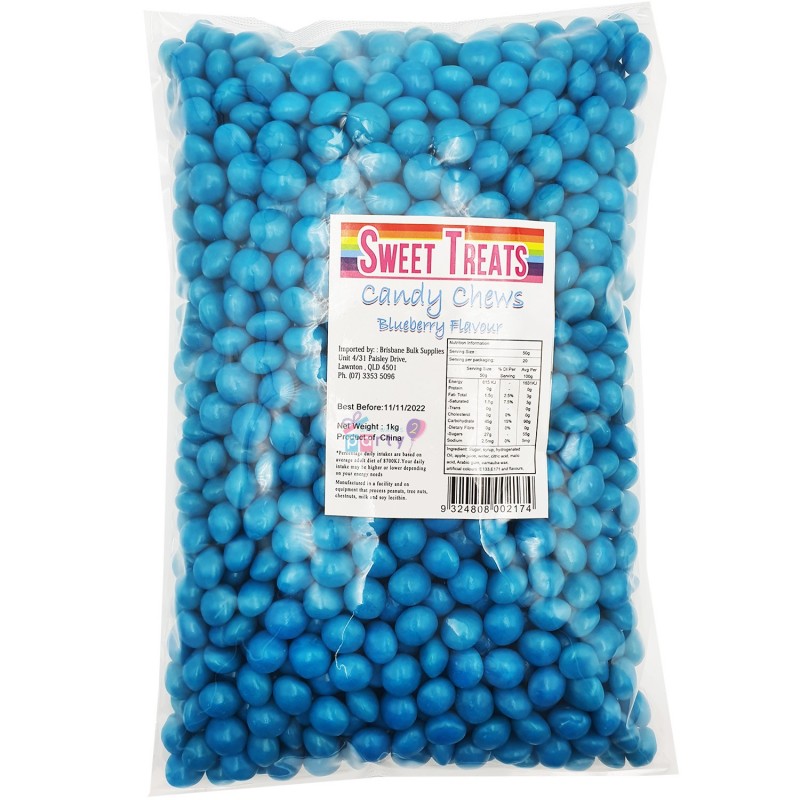 Blue Candy Chews (1kg) | Lollies Party Supplies