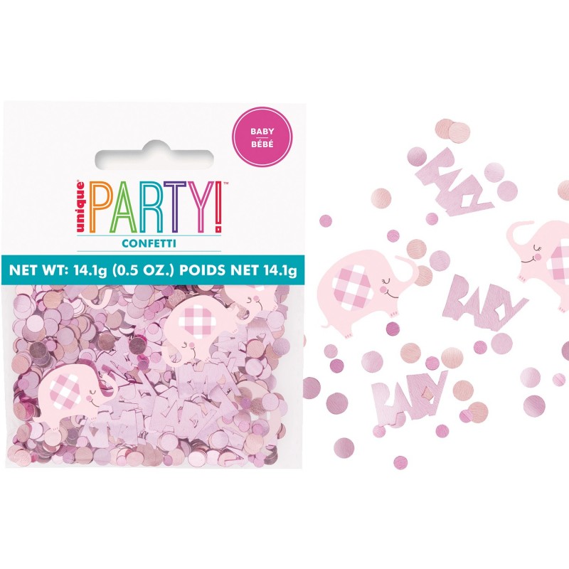 Pink Baby Elephant Confetti | Pink Baby Elephant Party Supplies