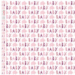 Pink Baby Elephant Gift Wrap Paper | Pink Baby Elephant Party Supplies