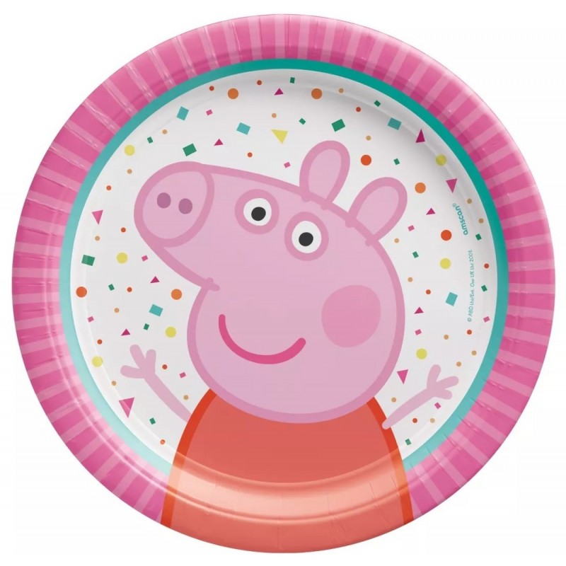 Peppa Pig Small Paper Plates (Pack of 8) | Peppa Pig Party Supplies