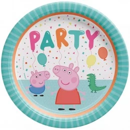 Peppa Pig Large Paper Plates (Pack of 8) | Peppa Pig Party Supplies