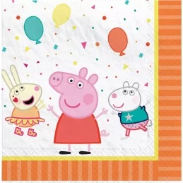 Peppa Pig Large Napkins (Pack of 16) | Peppa Pig Party Supplies