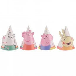 Peppa Pig Mini Cone Hats (Pack of 8) | Peppa Pig Party Supplies