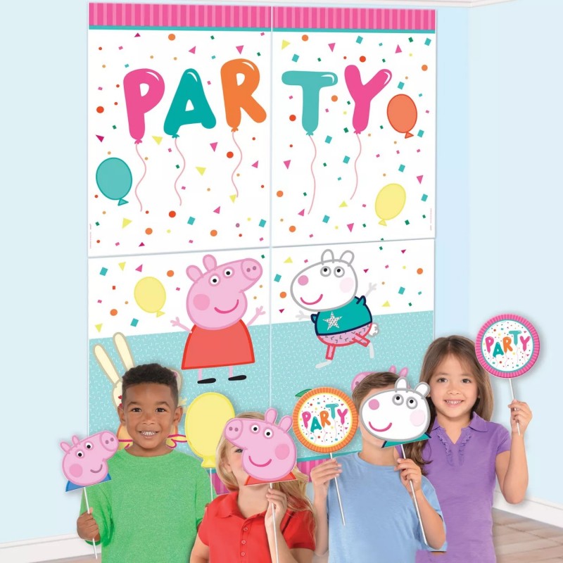 Peppa Pig Scene Setter with Photo Props | Peppa Pig Party Supplies