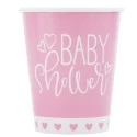Pink Hearts Baby Shower Paper Cups (Pack of 8)