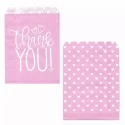 Pink Hearts Baby Shower Paper Bags (Pack of 8)