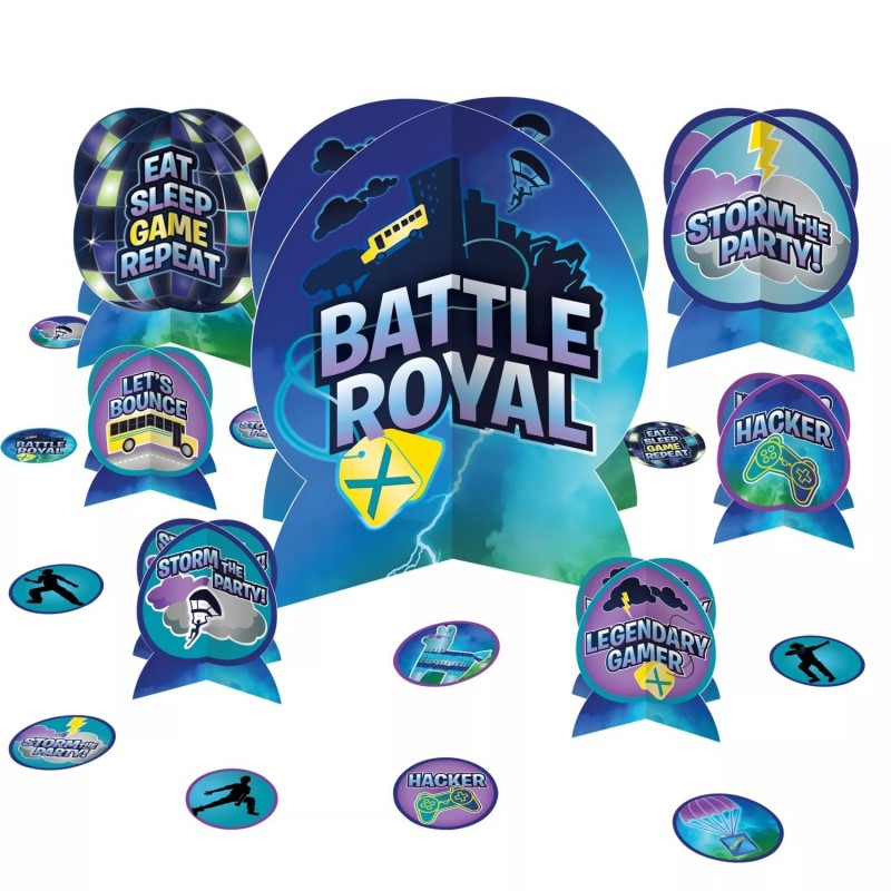 Battle Royal Fortnite Table Decorating Kit | Video Game Party Supplies