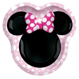 Forever Minnie Mouse Shaped Large Plates (Pack of 8) | Minnie Mouse Party Supplies