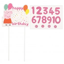 Personalised Peppa Pig Cake Topper Pick | Peppa Pig Party Supplies