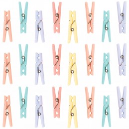 Baby Shower Mini Pastel Pegs (Set of 24) | Decorations Party Supplies