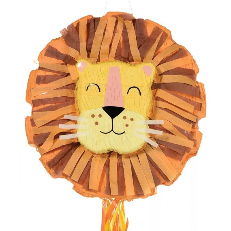 Get Wild Pull String Lion Pinata | Jungle Animals Party Supplies