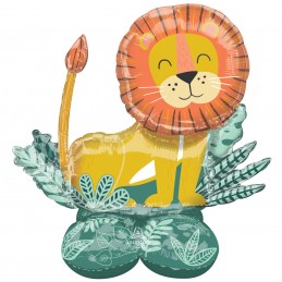 Airloonz Air Fill Lion Balloon 109cm | Jungle Animals Party Supplies