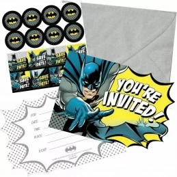 Batman Party Invitations (Set of 8) | Batman Party Supplies