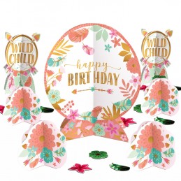 Boho Birthday Girl Table Decorating Kit | Boho Birthday Party Supplies