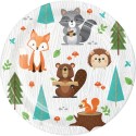 Woodland Animals Small Plates (Pack of 8)