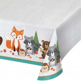 Woodland Animals Plastic Tablecover | Woodland Animals Party Supplies