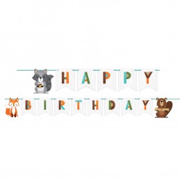 Woodland Animals Happy Birthday Banner | Woodland Animals Party Supplies