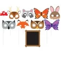 Woodland Animals Photo Booth Props (Set of 10)