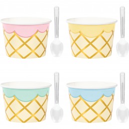 Pastel Ice Cream Treat Cups (Pack of 8) | Gender Reveal Party Supplies