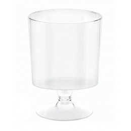 Clear Mini Plastic Pedestal Cups (Pack of 12) | Dessert Cups