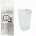 Mini Plastic Square Dessert Cups 8.2cm (Pack of 12)