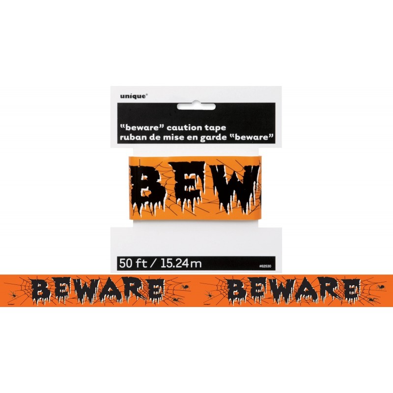 Halloween Beware Caution Tape 15m | Halloween Decorations