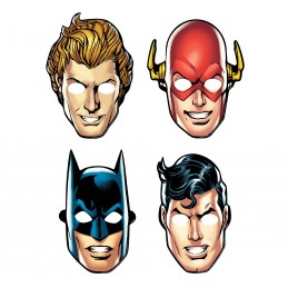 Justice League Party Masks (Pack of 8) | Justice League Party Supplies