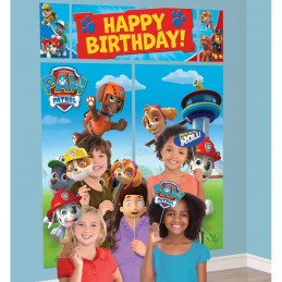 Paw Patrol Scene Setter & 12 Photo Props | Paw Patrol Party Supplies